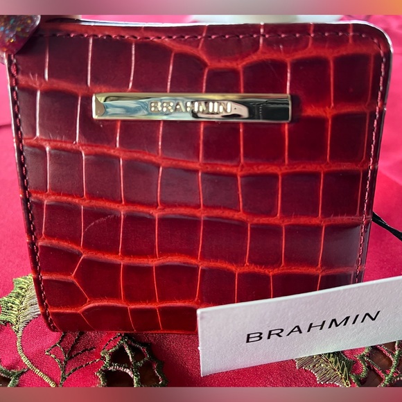 NWT Brahmin SET Lane and Jane Wallet in Red Glissandro - Picture 6 of 14